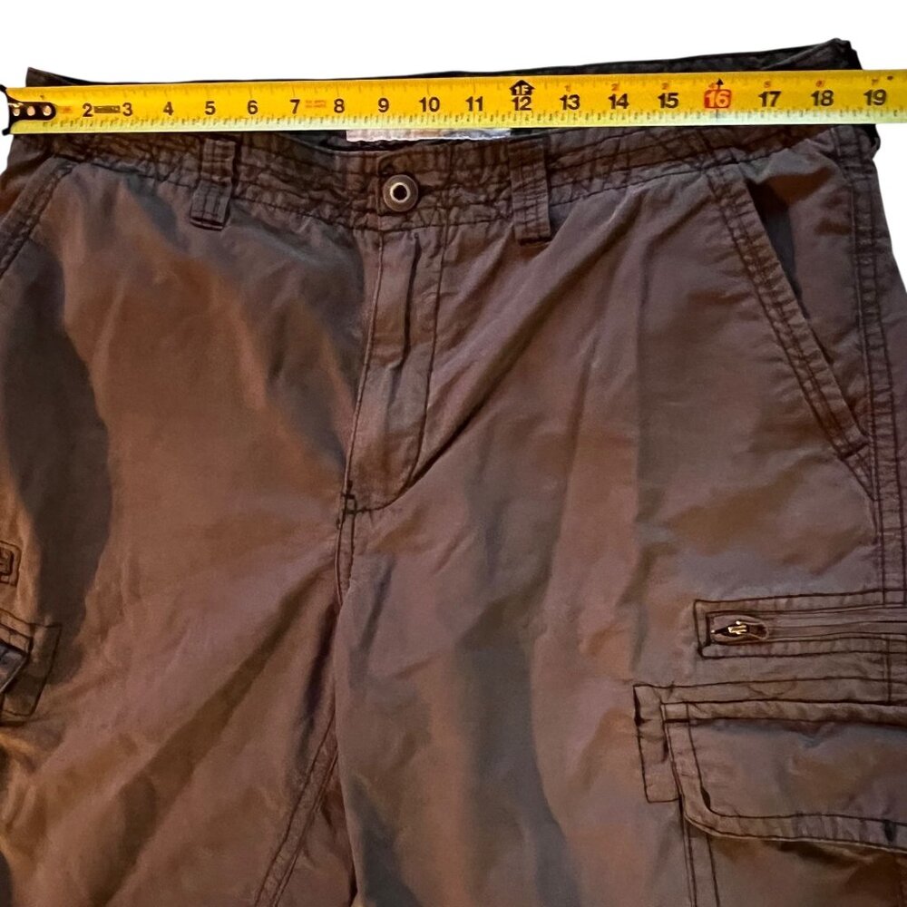 Aeropostale Mens Cargo Shorts Size 36 Gray Multiple Pockets Zip Durable Casual - Picture 9 of 10
